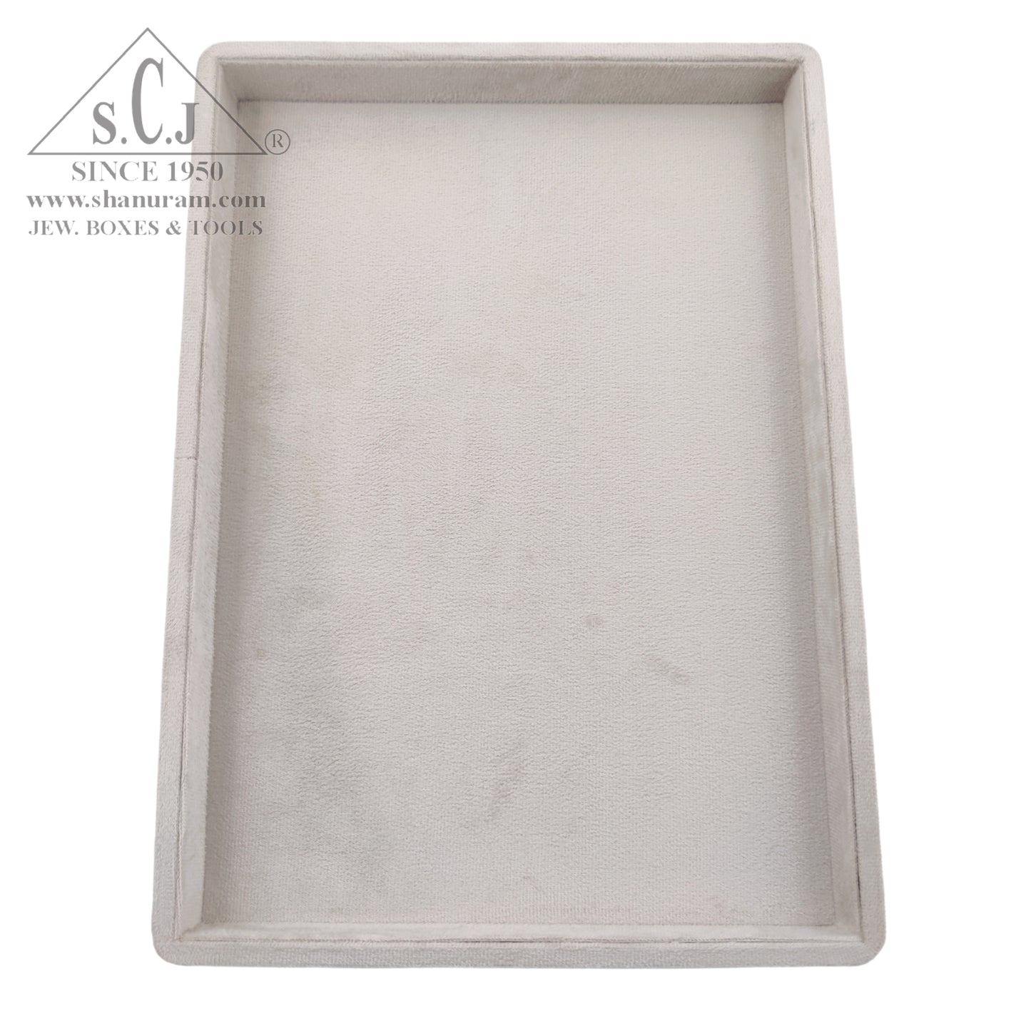 Cream Suede Fabric Jewellery Display tray(Long Height)