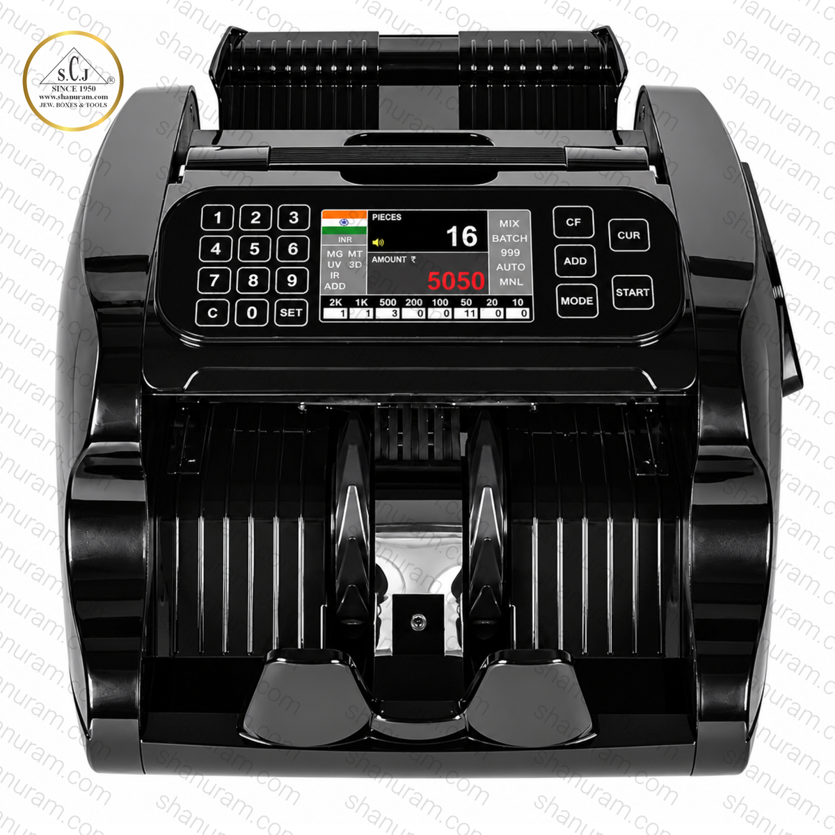 SCJ LT6000 Pro Mix Value Currency Counting Machine with Fake Note Detection | 3.5" TFT Display