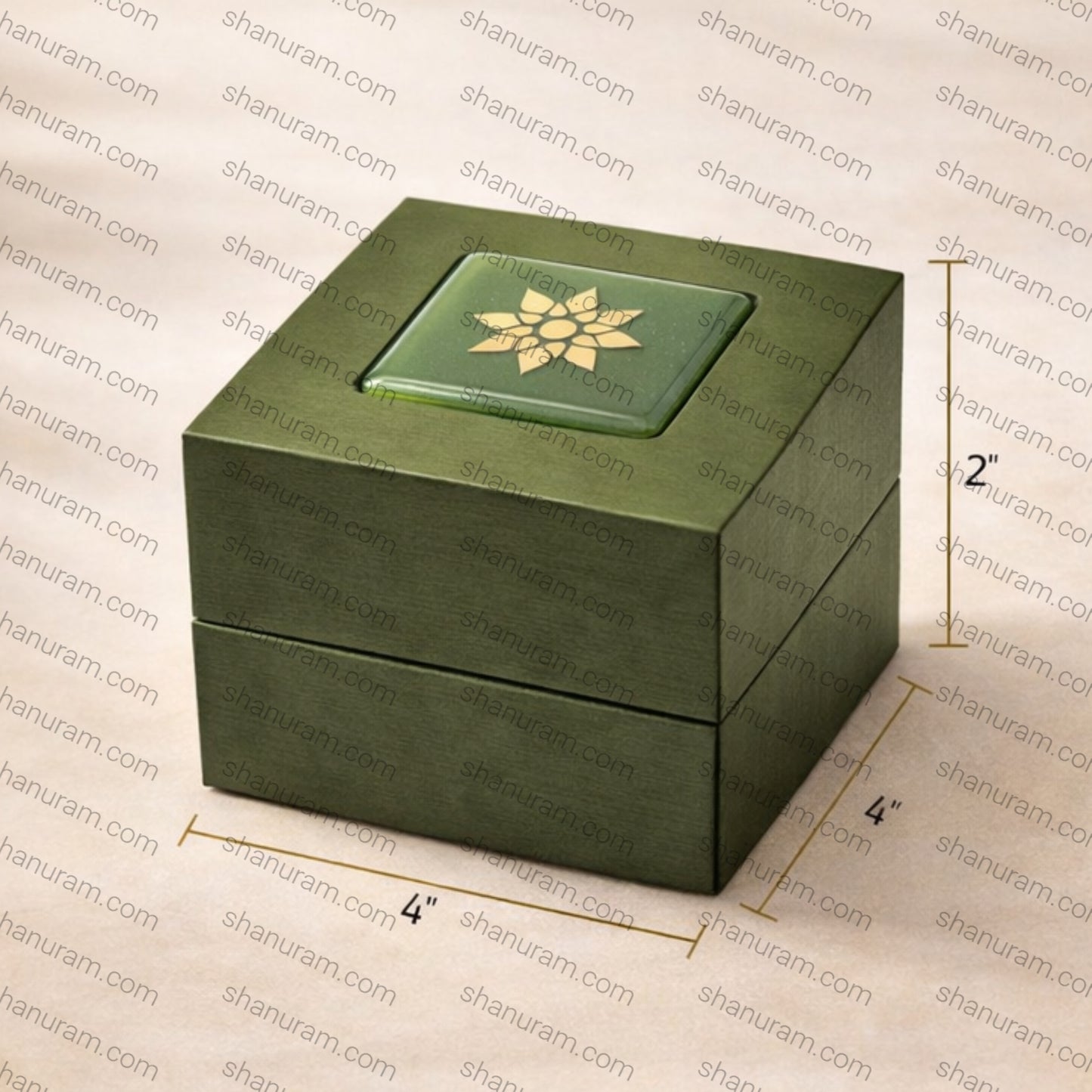 SCJ Luxury Green Single Bangle Box – Premium Velvet Jewellery Storage Box
