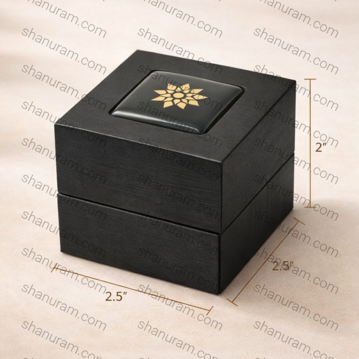 SCJ Luxury Black Ring Box | Premium Velvet Jewellery Ring Box