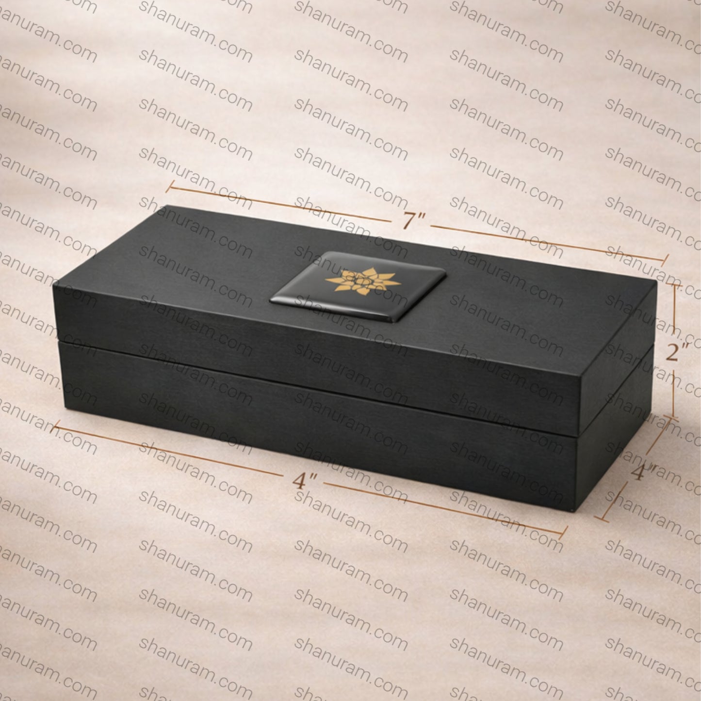 SCJ Luxury Black Finish Double Bangle Box | Premium Jewellery Storage Box