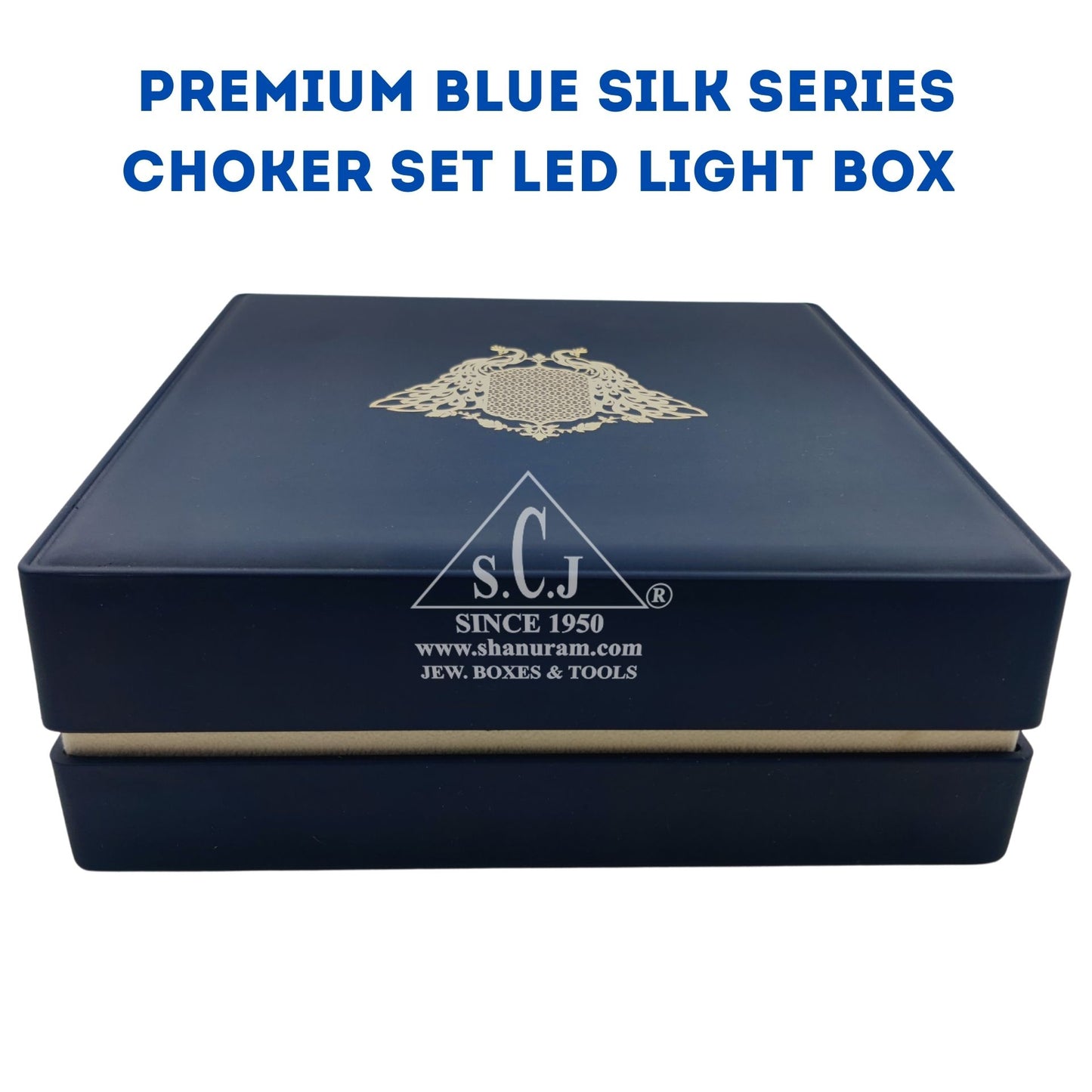 Premium Blue Silk Series Choker Set LED Light Box