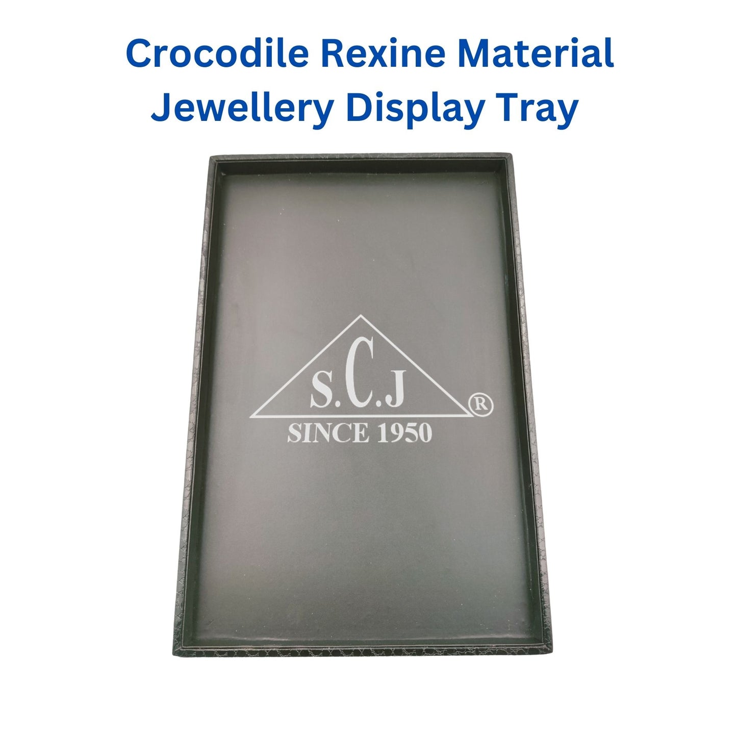 Crocodile Rexine Material Jewellery Display Tray