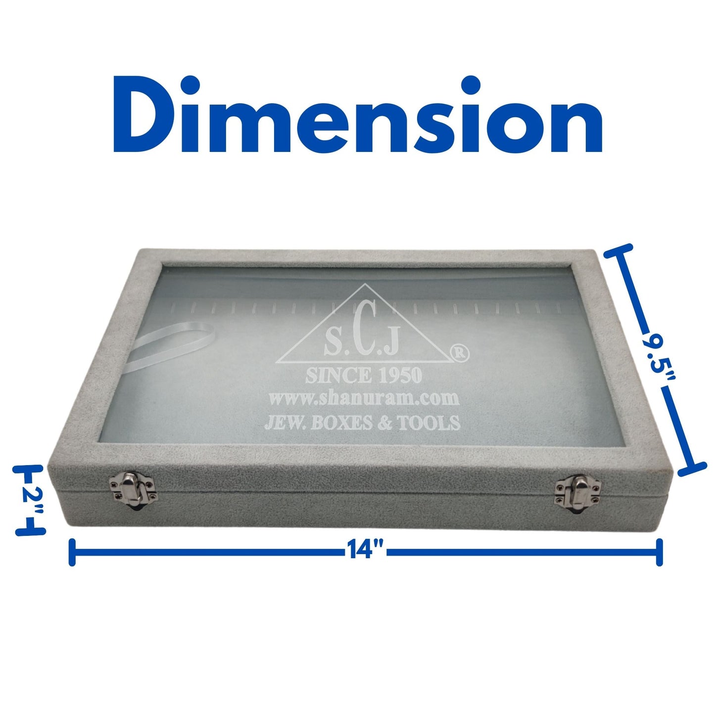 Grey Suede Chain Display Stock Box | Chain Stock Display Box