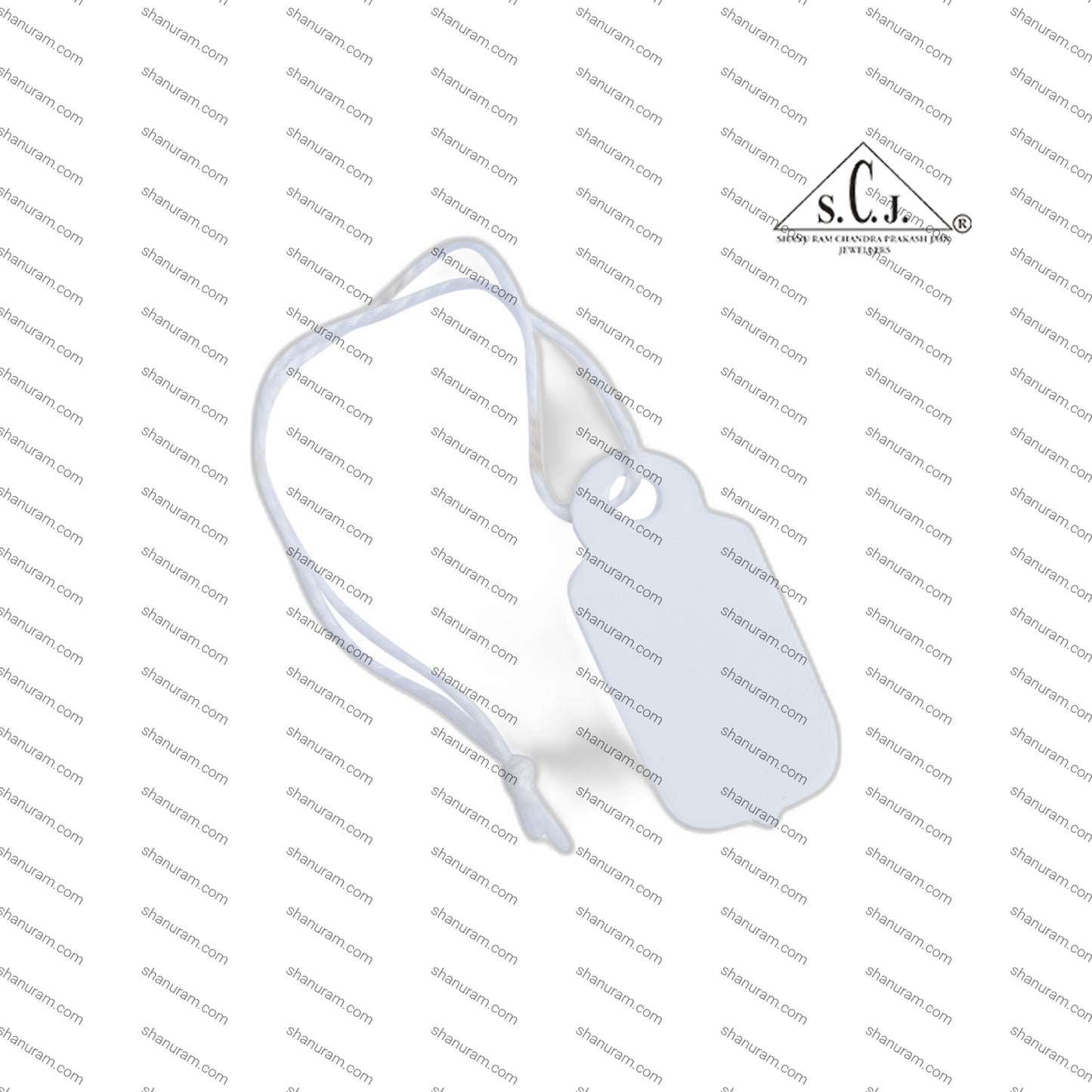 Plain White Jewelry Price Tags with White Thread (Pack of 10 Bunches | Approx. 500 Tags)