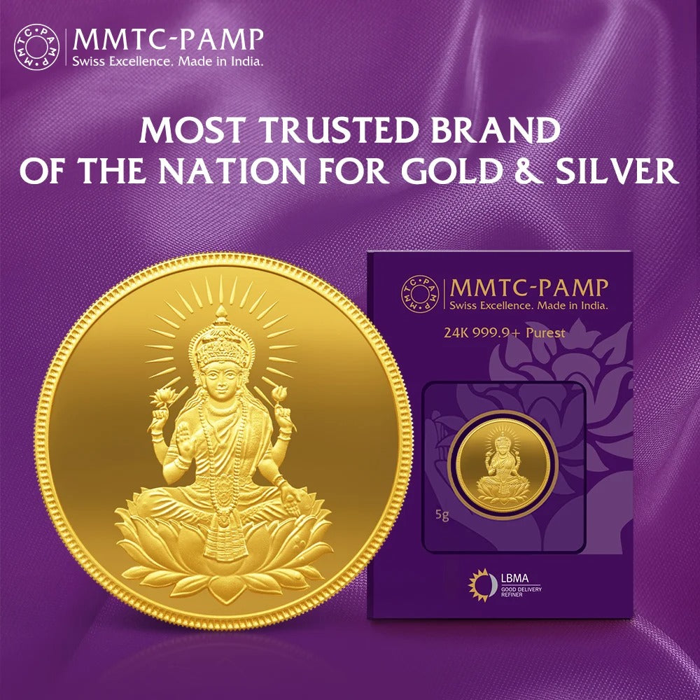 Lakshmi 24k (999.9) 5 gm Gold Coin