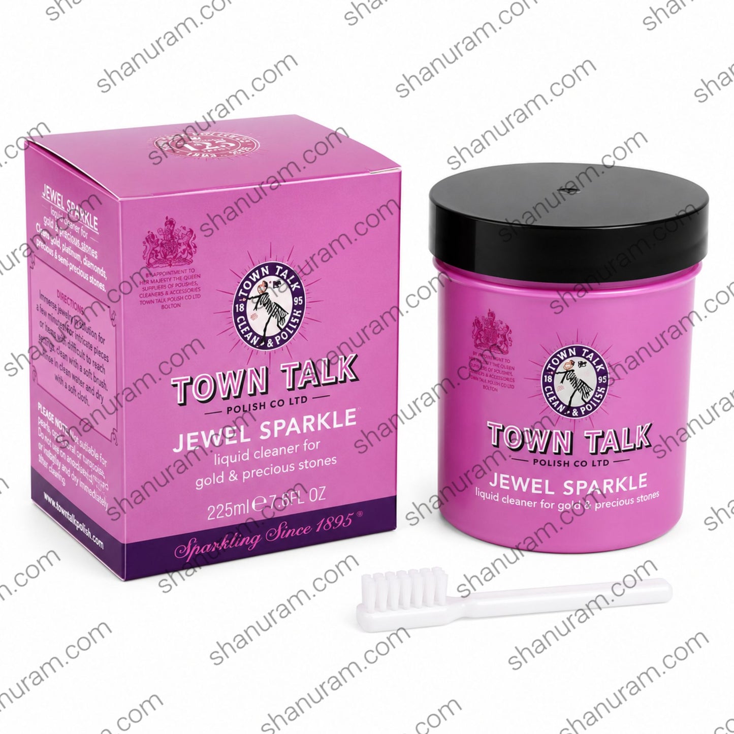 Town Talk Jewel Sparkle Liquid Cleaner | Gold & Precious Stone Jewellery Bath - 225ml