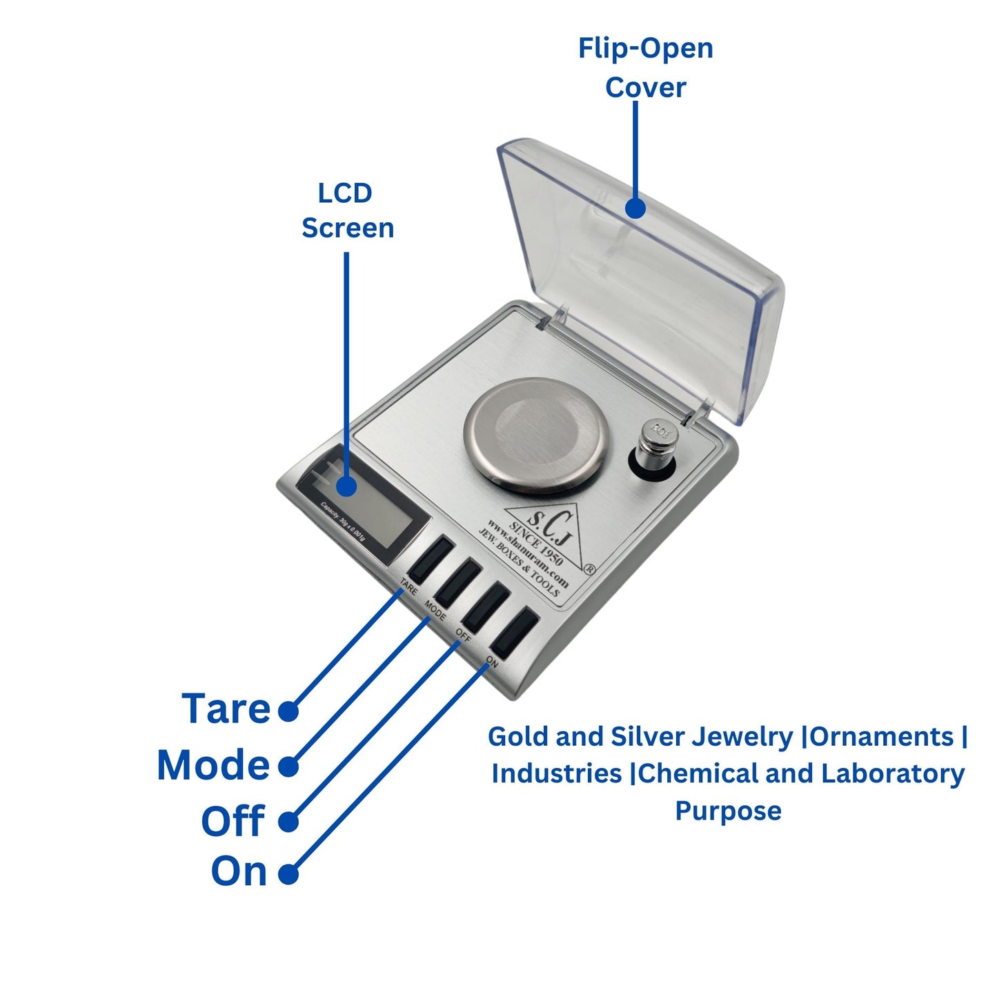 SCJ ACE GM-20 Pocket Scale – 20g x 0.001g Proffessional Digital Jewelry Weighing Scale