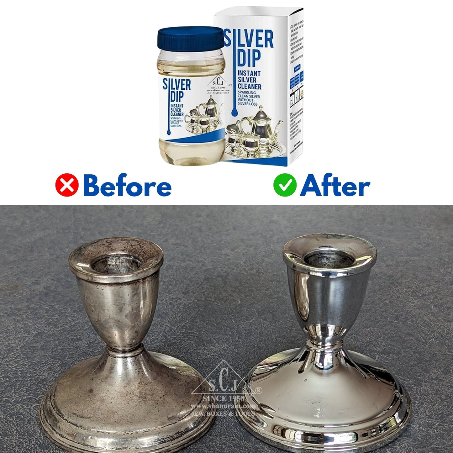 Silver Dip Instant Silver Cleaner | Non-Toxic Silver Polish - 300ml