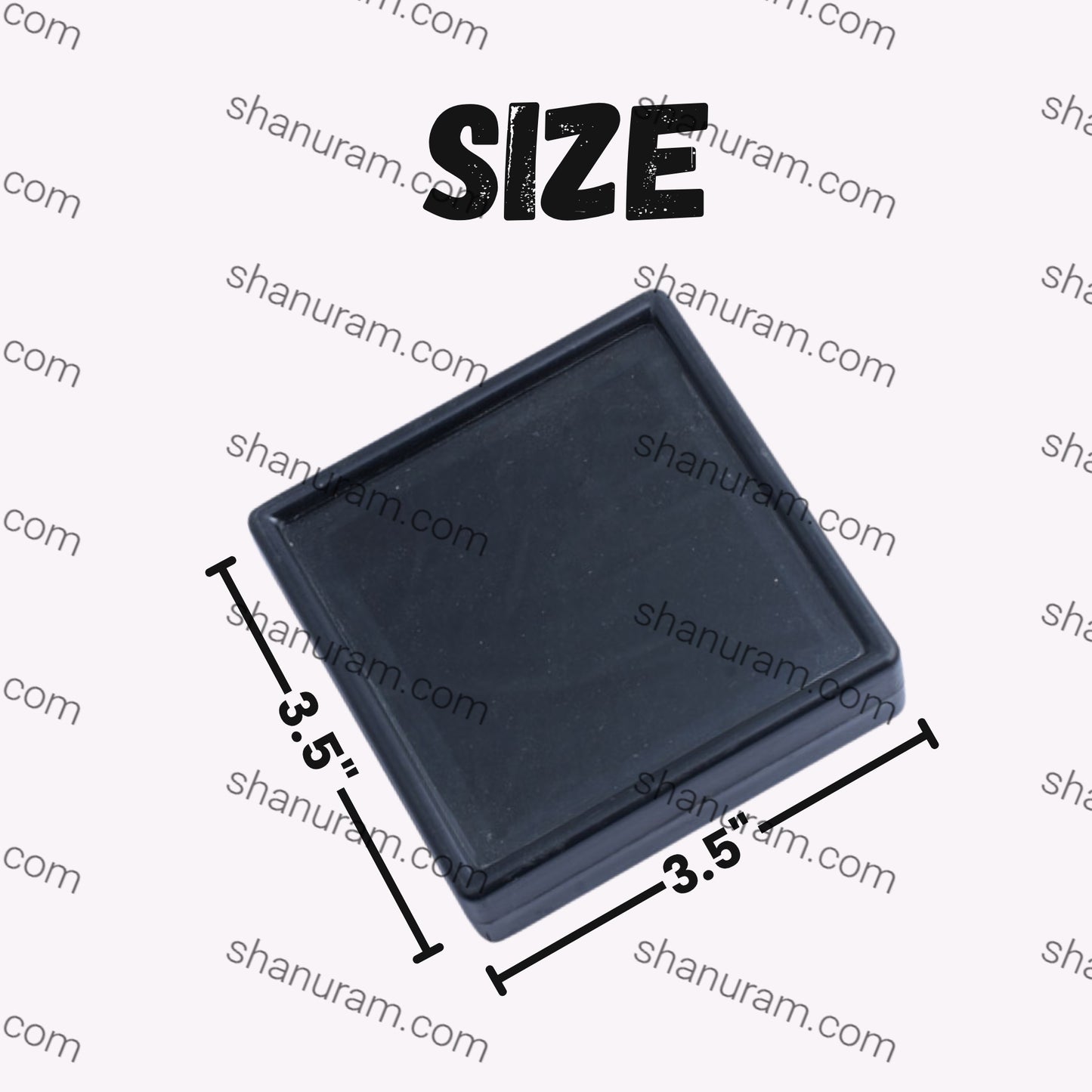 Gem Stone Box Black 6 piece/pack 3.5*3.5 (inch)
