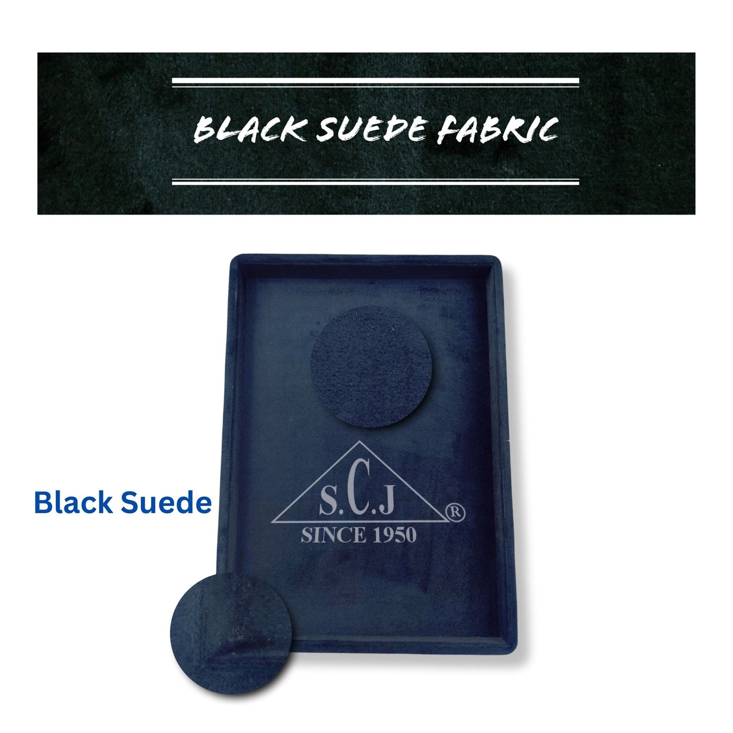 Black Suede Fabric Jewellery Display tray(Long Height)