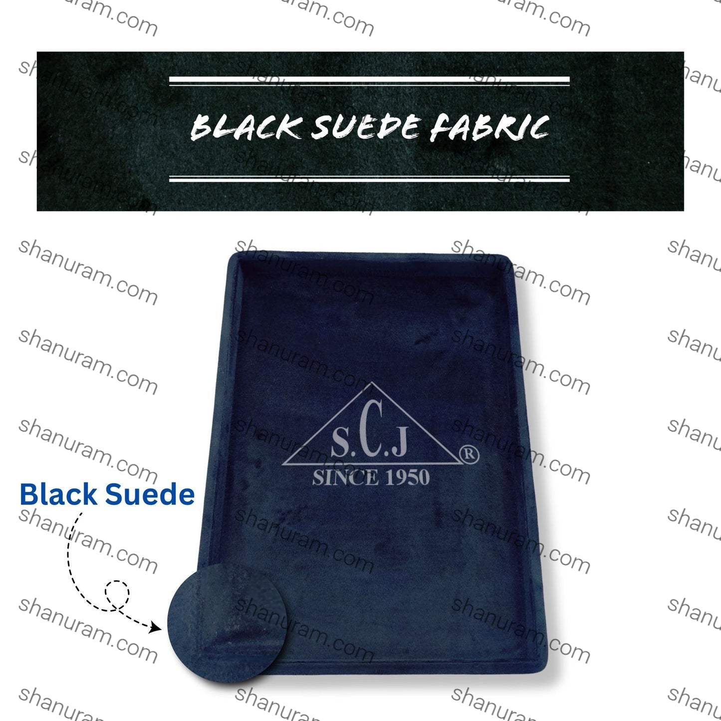 Black Suede Fabric Jewellery Display tray