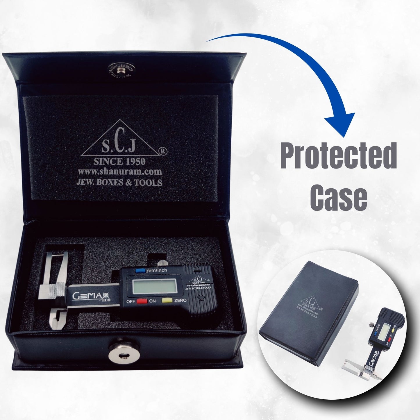SCJ Electronic Digital Jewelry Micrometer Caliper With measuring range 0-25mm / 0-1"