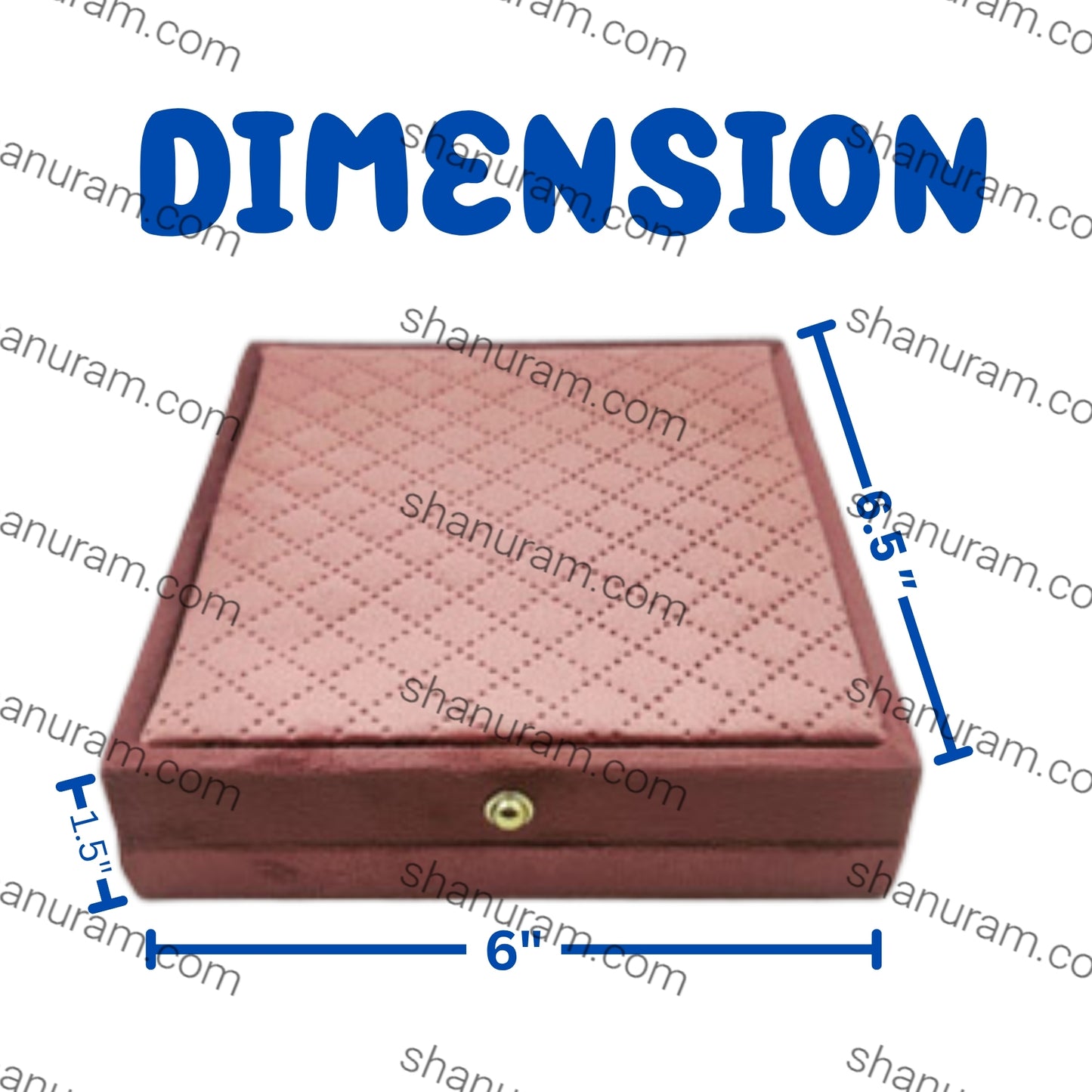 Pink Cuthley Texture Suede Fabric Small Necklace set LED Light Box