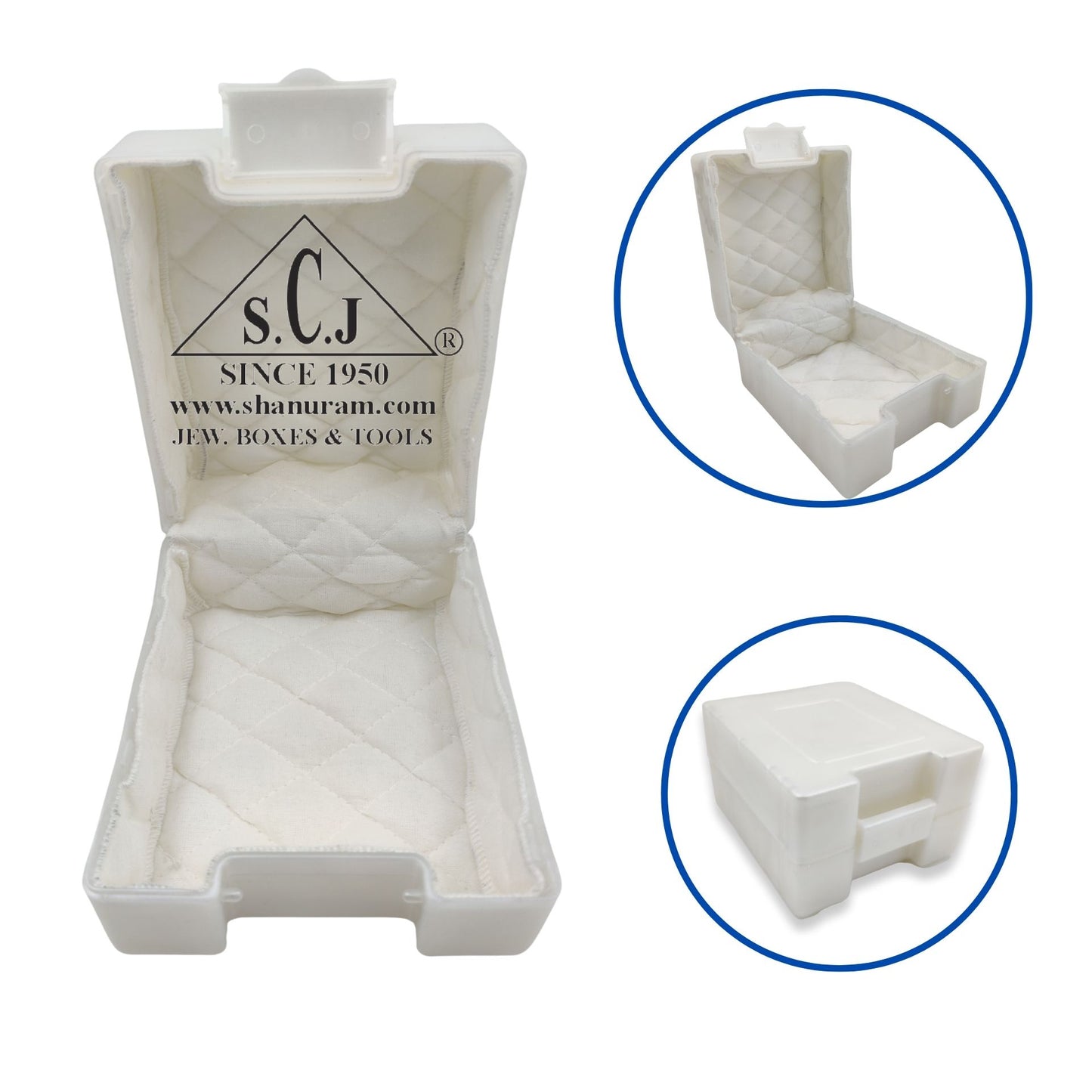 SCJ Bangle Box – Off White Plastic Jewellery Bangle Storage & Display Case