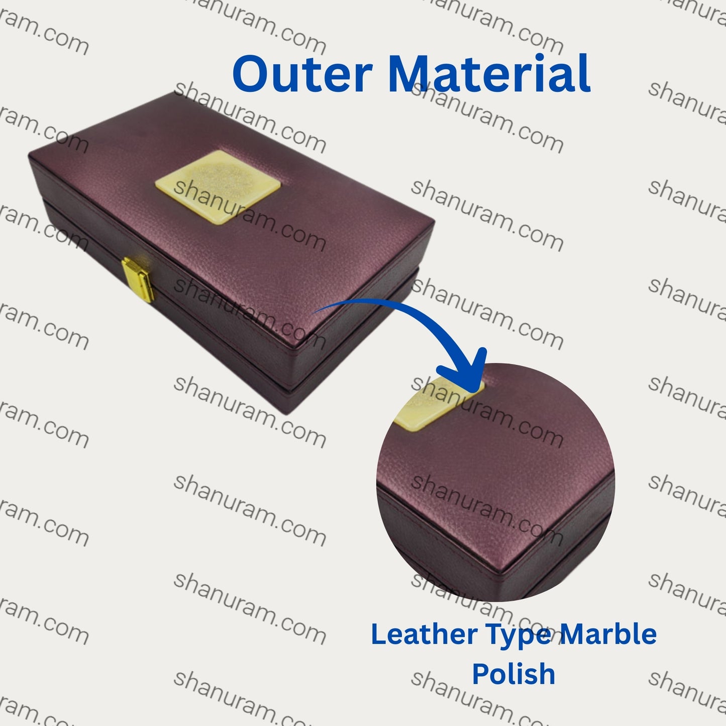Leather Type Marble Polish Double Bangle (Paatlaa) LED Light Box