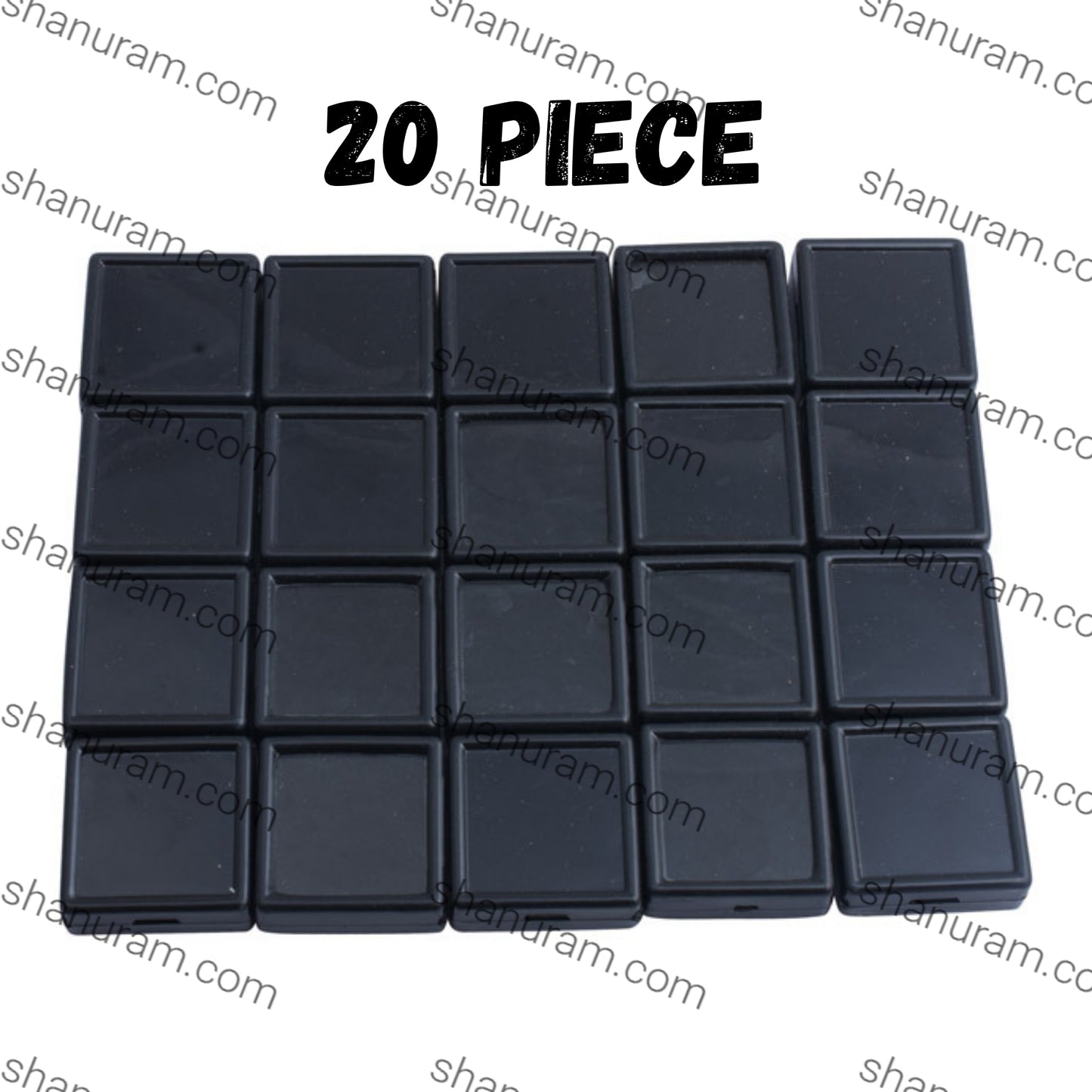 Gem Stone Box Black 20 piece/pack 2*2 (inch)