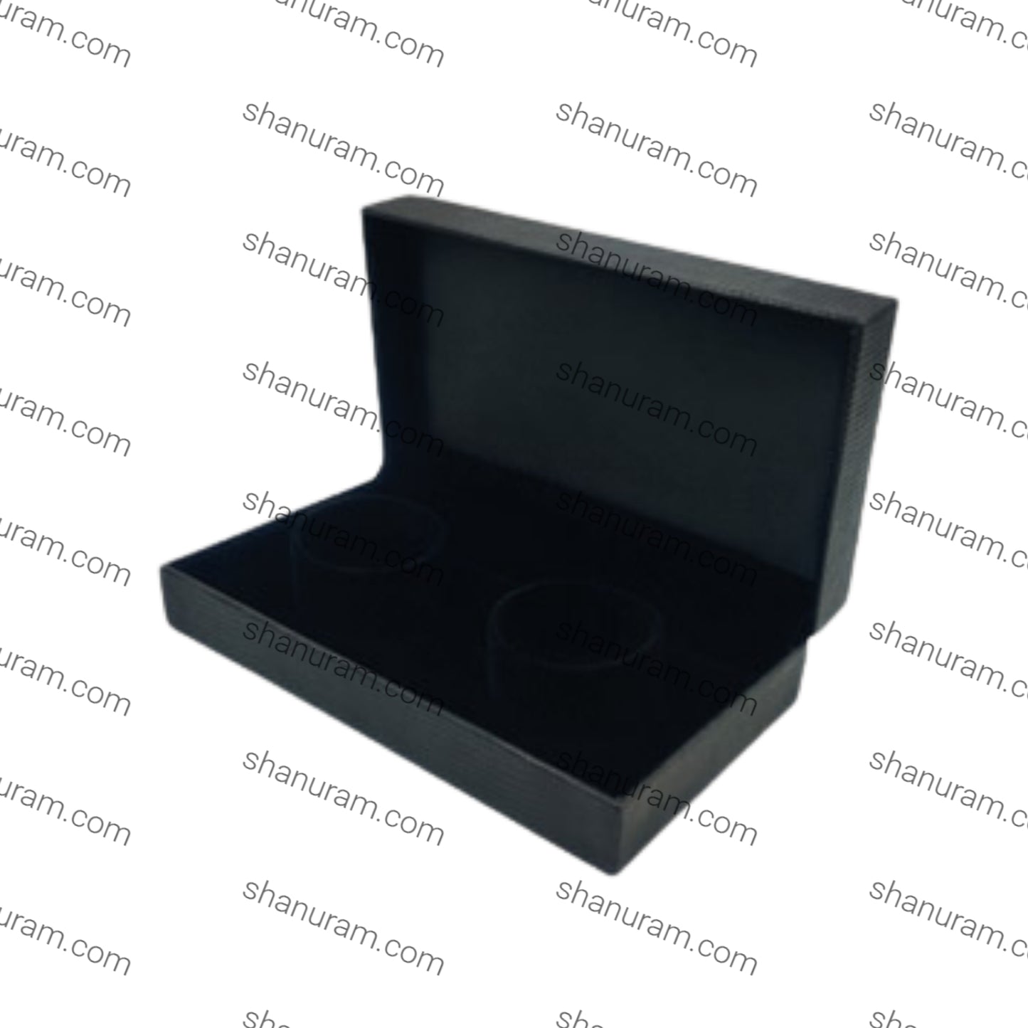Black Crocodile Texture Double Bangle Box