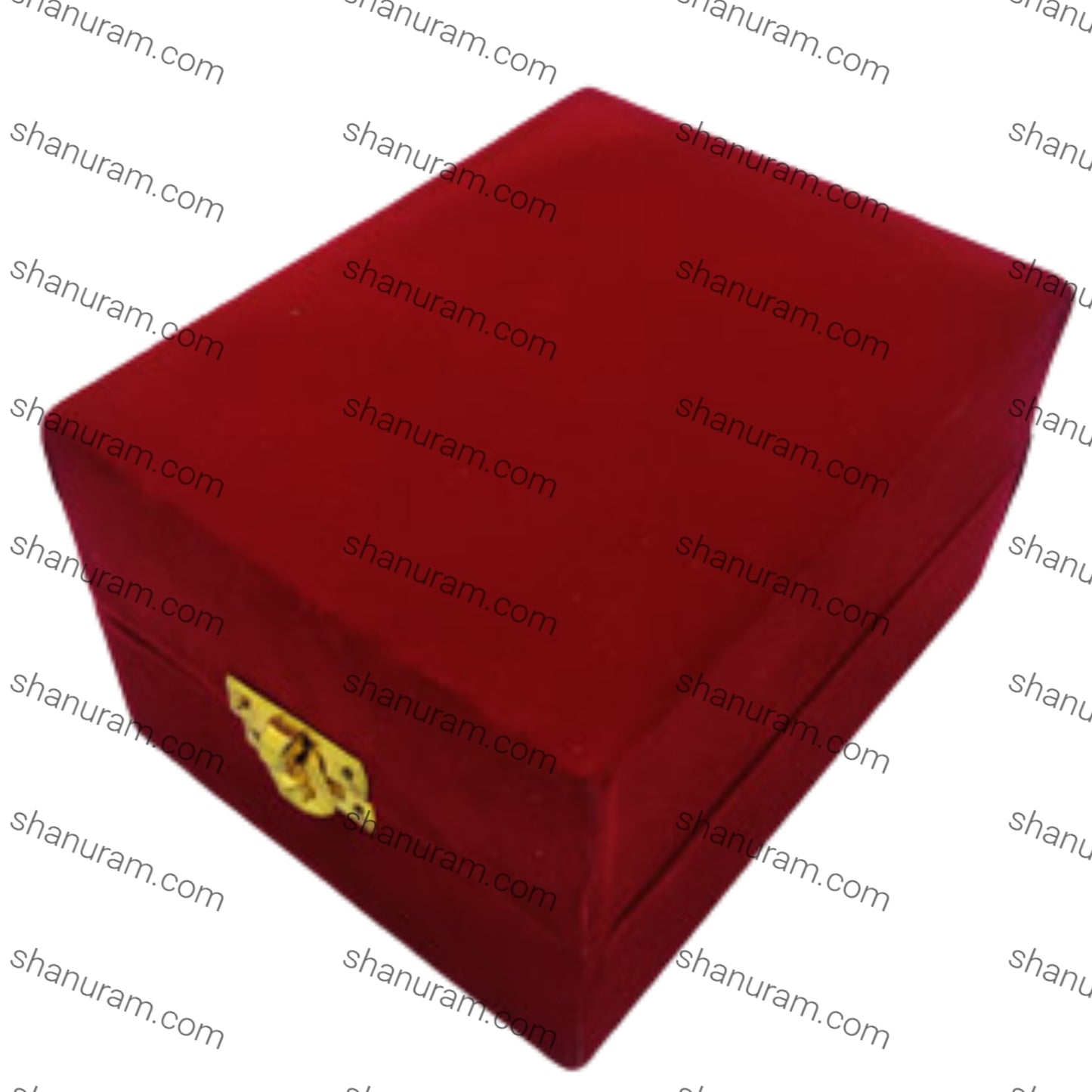 Red Velvet Single Silver Plated Glass Box