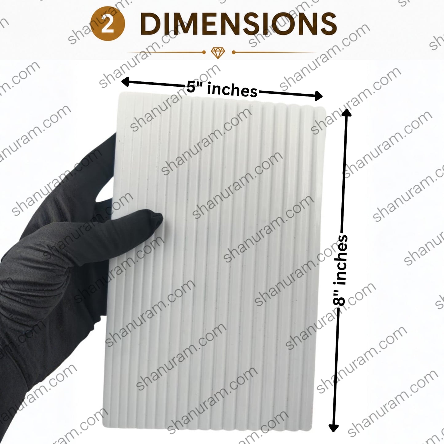 SCJ Gem Display Tray – Diamond Grading Board & Color Comparison Plate | White & Black | 2.25 x 3.25 Inch