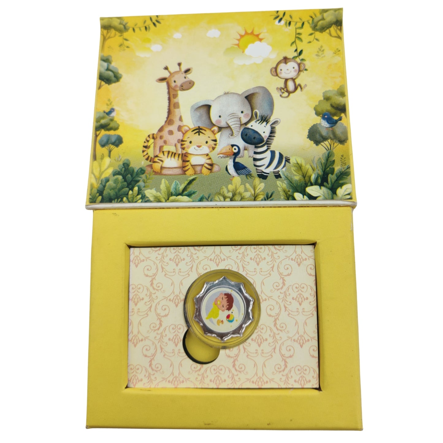 Pure Silver Gift Coin (1 gram) in Hard Cardboard Box | Kids Theme Baby Gift