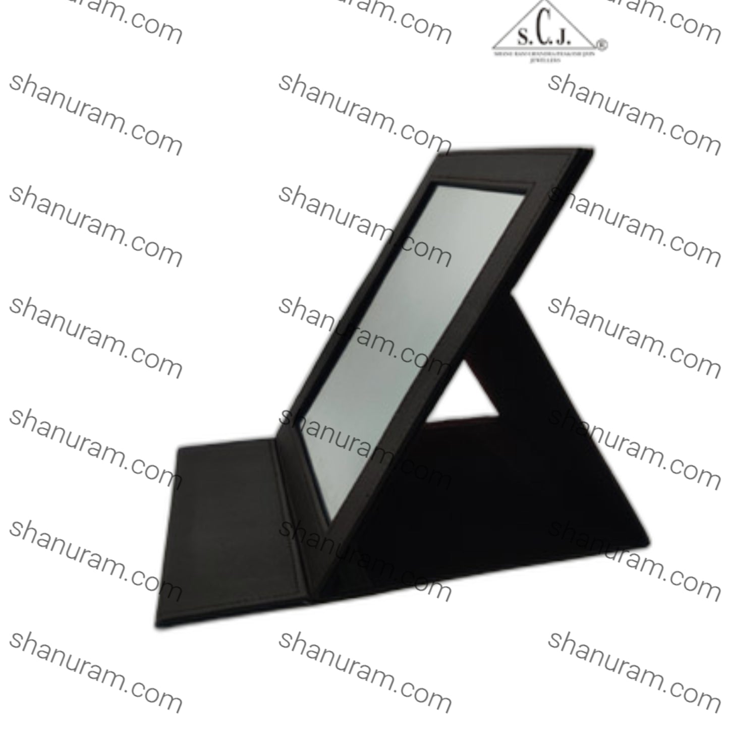 Portable Proffessional Make up Book Mirror With Sturdy Brown PU Leather Frame