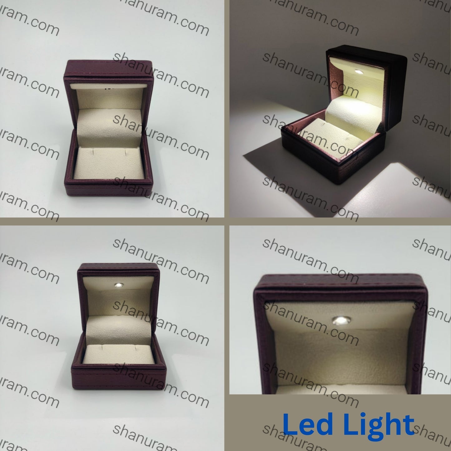 Leather Type Marble Polish Earring/Tops LED Light Box
