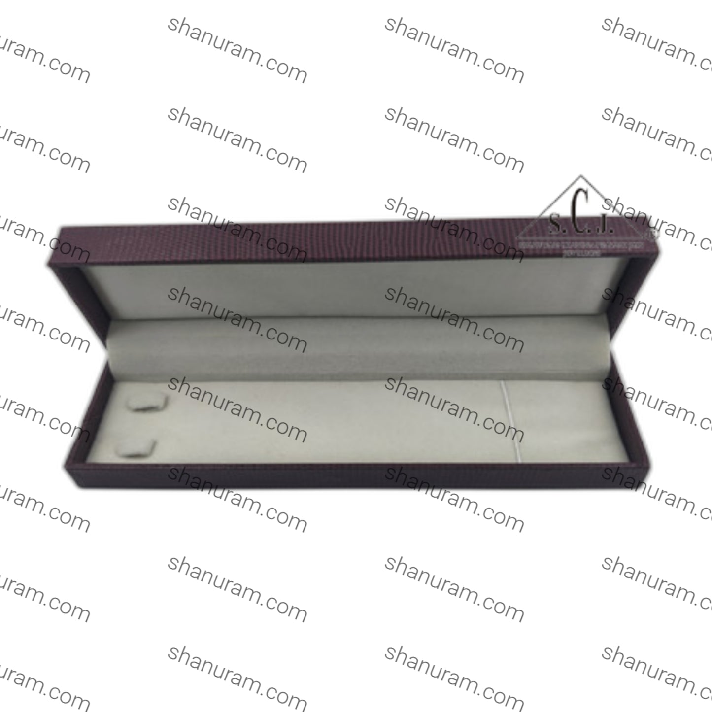 Maroon Crocodile Texture Small Chain Box