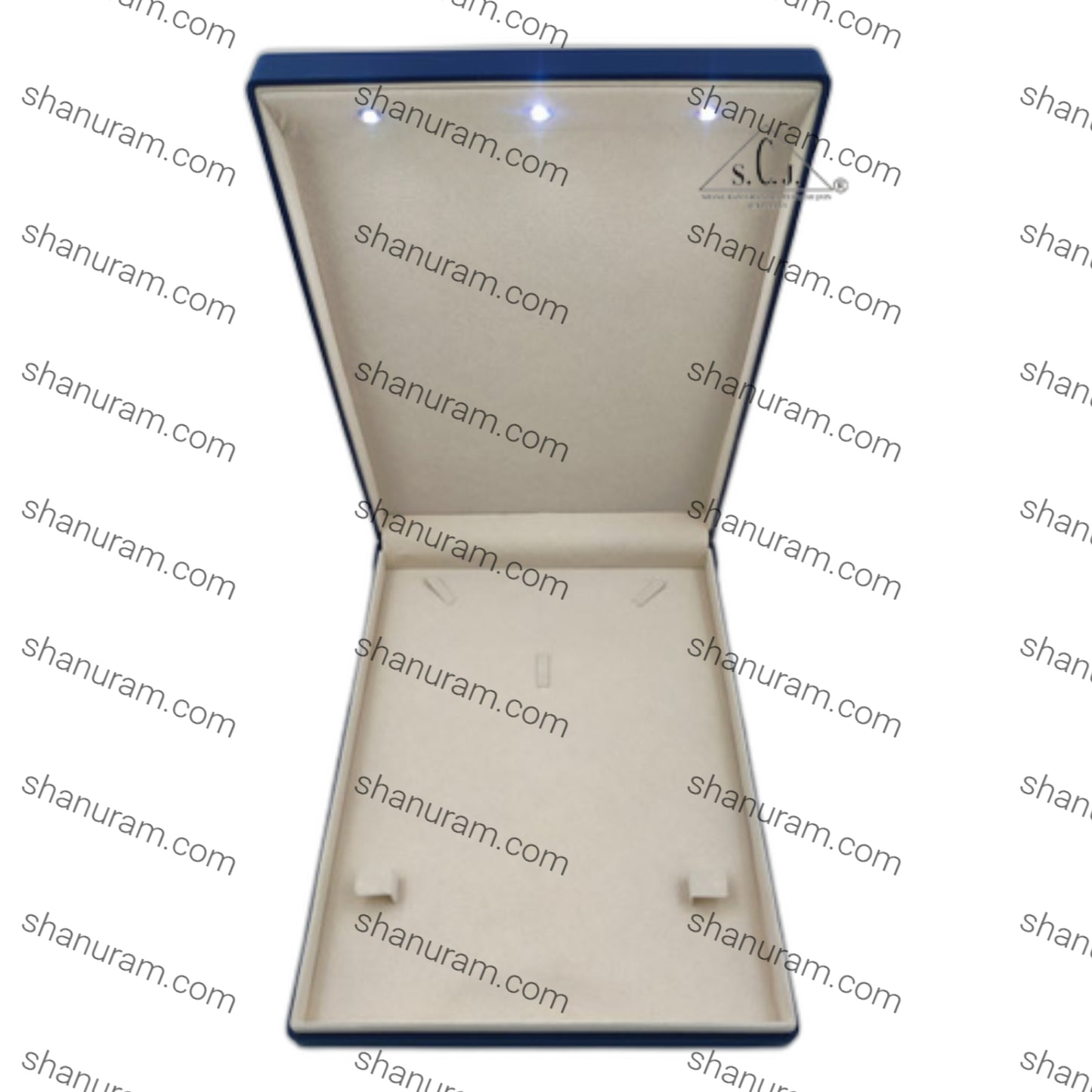 Premium Blue Silk Series Large Necklace Set LED Light Box