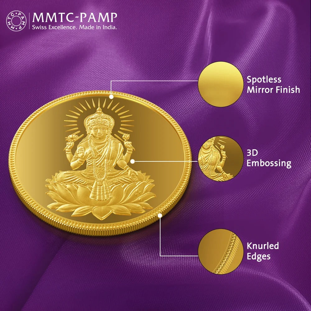 Lakshmi 24k (999.9) 5 gm Gold Coin