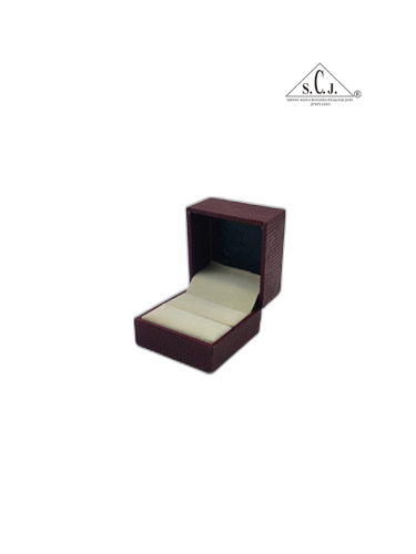 Maroon Crocodile Texture Small Ring Box