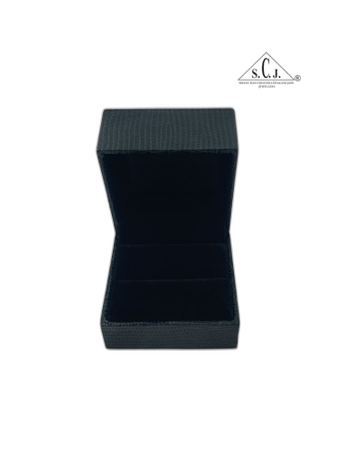 Black Crocodile Texture Big Ring Box