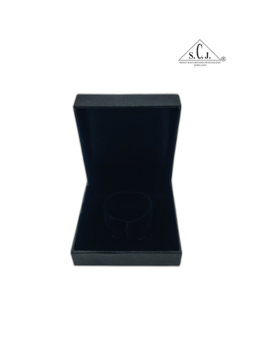 Black Crocodile Texture Single Bangle Box