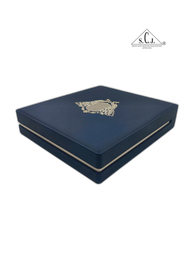 Premium Blue Silk Series Medium Necklace Set LED Light Box