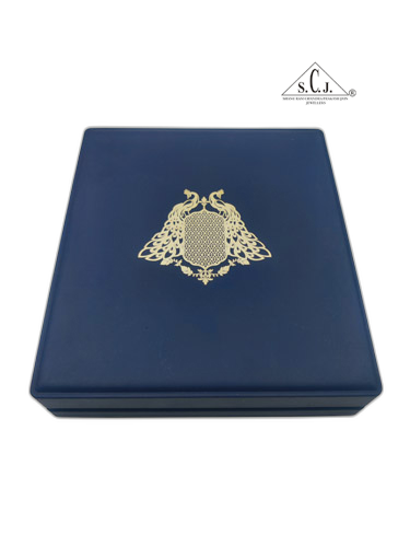 Premium Blue Silk Series Medium Necklace Set LED Light Box
