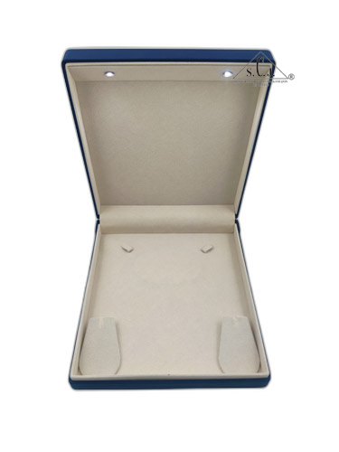 Premium Blue Silk Series Medium Necklace Set LED Light Box