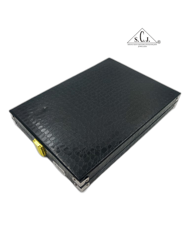 Black Crocodile Chain White Stock Box