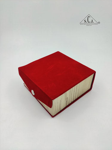 Red Velvet Jewellery Storage Bangle Box