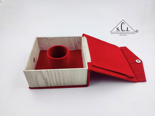 Red Velvet Jewellery Storage Bangle Box