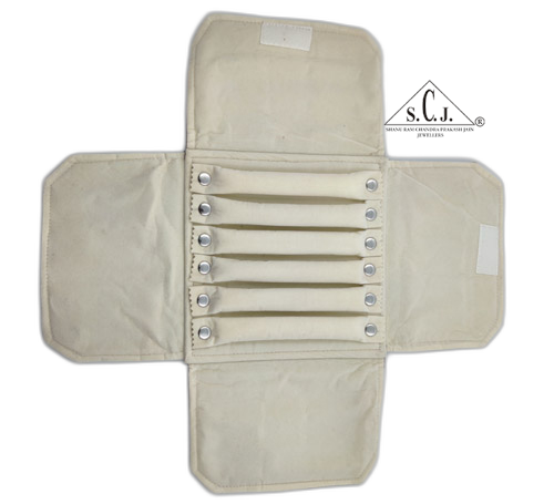 Dark Brown Suede Fabric Rings Folder