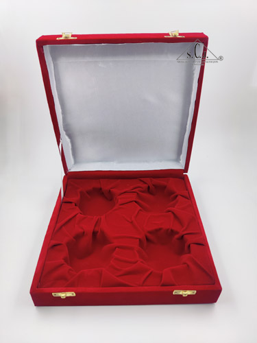 Red Velvet 4-set Silver Plated Bowl Box