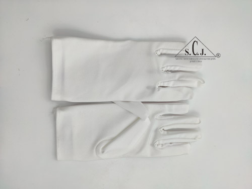 Poleyester Fiber White Gloves