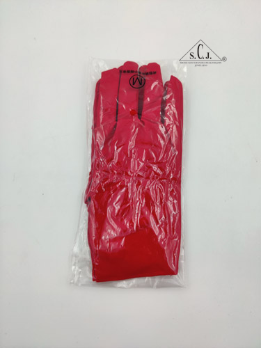 Poleyester Fiber Red Gloves