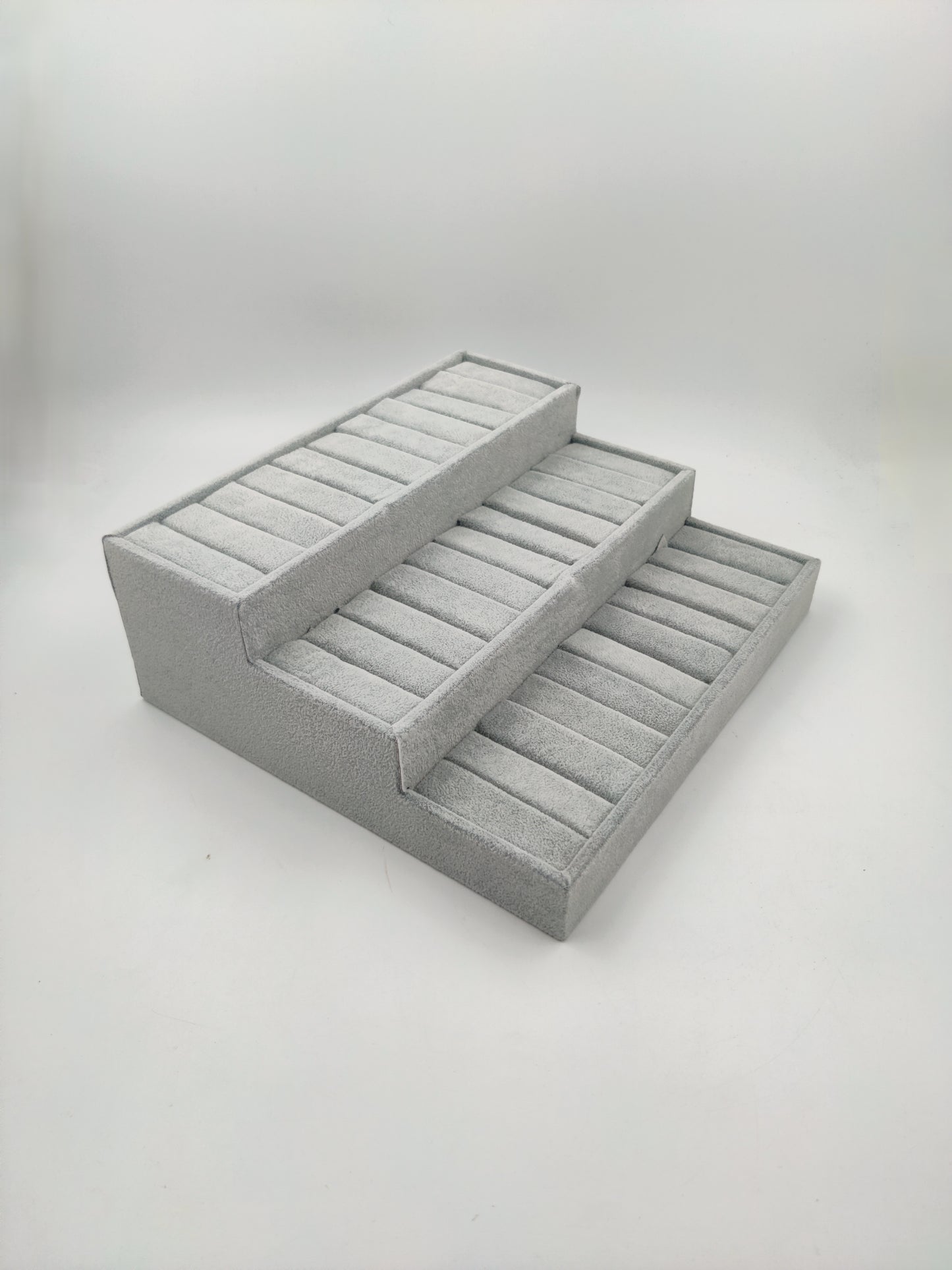 Gray Sued Bracelet Ring Jewelry Box