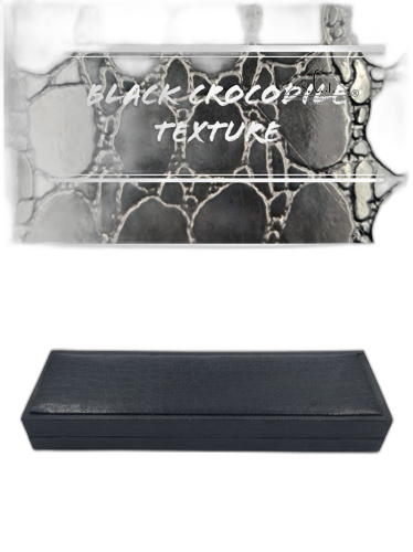 Black Crocodile Texture Large Chain Box