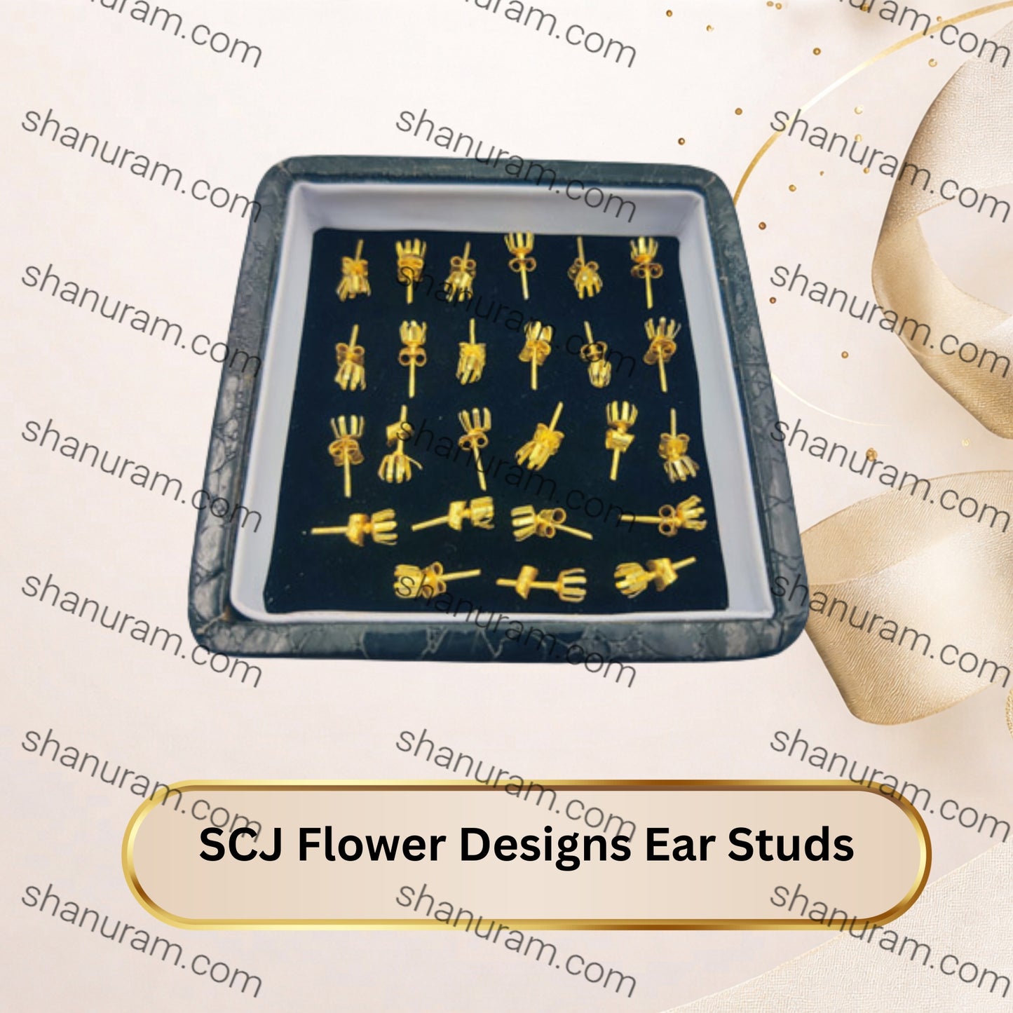 SCJ Flower Designs Ear Studs