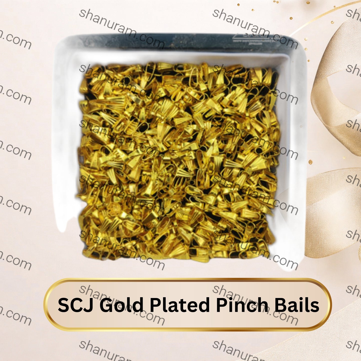 SCJ Gold Plated Pinch Bails