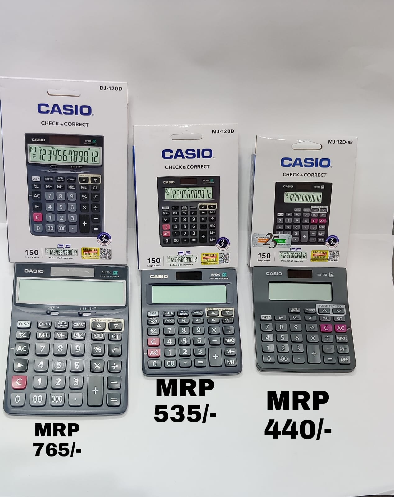 Mj 120d Electronic Calculator Casio Casio Check And Recheck