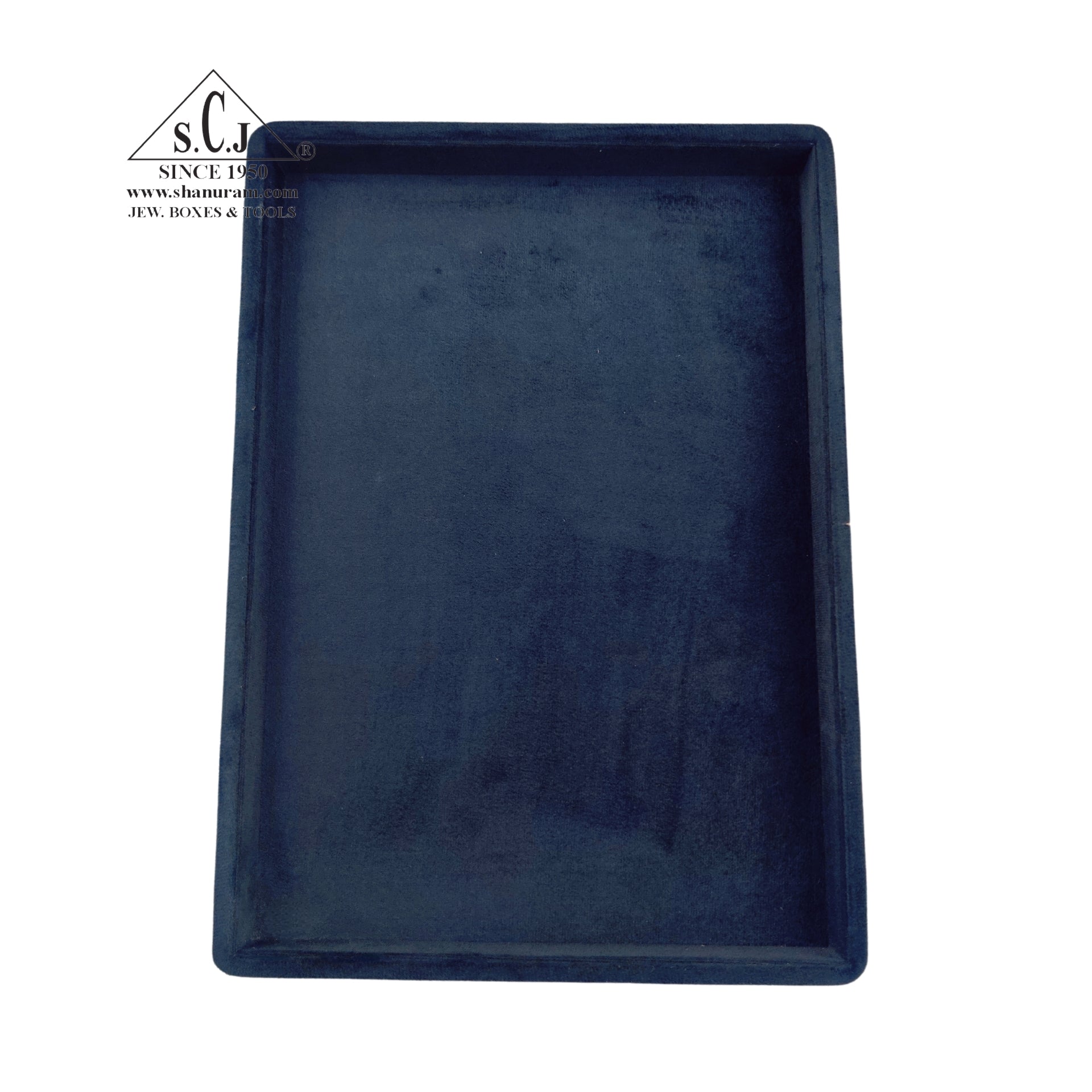 Blue rectangular tray on a white background with 'S.C.' logo.