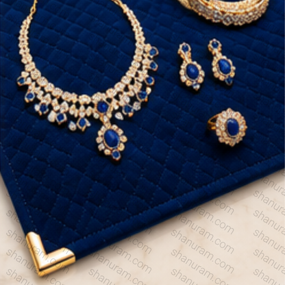 SCJ Premium Suede Jewellery Display Counter Cloth 18 x 25 Inches with Metal Corners | Jewellery & Gemstone Display Mat